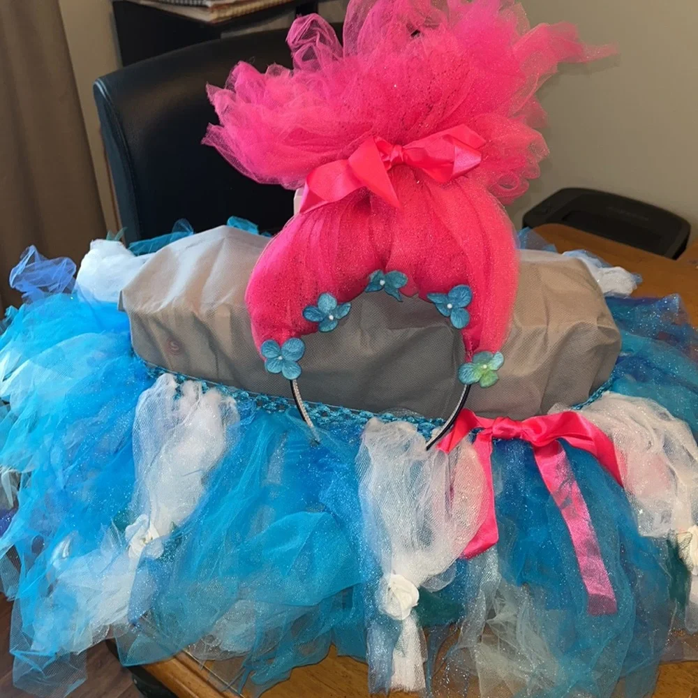 Handmade Trolls Poppy Headband and Tutu